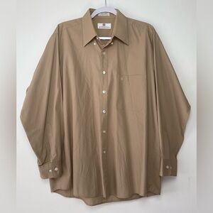 Givenchy Brown Tan Button up dress shirt Men size 16.5 -33 minimalist designer